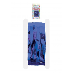 Blaue Türvorhang-Folie, Geschnitten, 1,2 cm, 92 x 244 cm