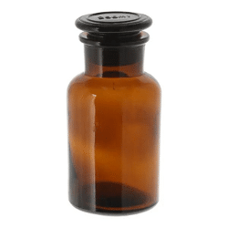 Braune Apothekerflasche, 250ml Füllmenge, Vintage Glas, 14cm Hoch