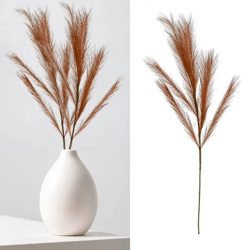 Braune Pampasgras Wedel, Dekoratives Design 1, Natürliche Getrocknete Stiele, ca. 95cm Länge