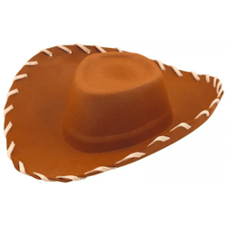 Brauner Eva Cowboy Hut für Kinder - Leichtes Western Kostümzubehör