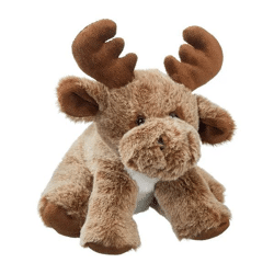 Brauner Kuschel-Elch Plüschtier, Sitzend, Weicher Spielgefährte für Kinder