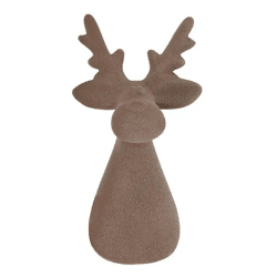 Brauner Rentier Sandfigur, ca. 14cm Höhe - Weihnachtsdeko aus Sand für Tische & Regale
