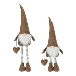 Brauner Wichtel Udo mit Teleskopbeinen, höhenverstellbar bis 80cm