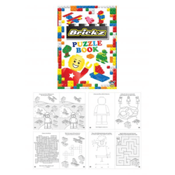 Brickz Puzzlebuch, 10,5 x 14,5 cm, 16 Seiten – Lustiges Denkspiel für kreative Köpfe