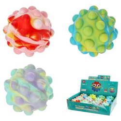 Bubble Anti-Stress Bälle, 4er Set, Druckmindernde Spielzeuge, Ø 6,5cm