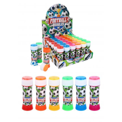 Bubble Football Tubs 50ml mit Puzzle-Deckel, 6 Farben, Kinder Seifenblasen Spiel