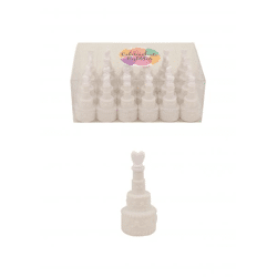 Bubble Hochzeitstorte 17Ml, 7,5 cm, Weiß - Elegante Mini-Torten für Hochzeiten