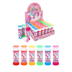 Bubble Tubs Einhorn-Seifenblasen 50ml mit Labyrinth-Puzzle, 6 sortierte Farben