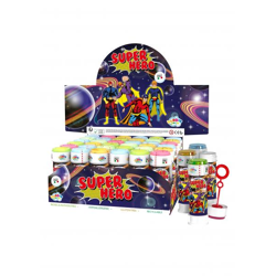 Bubble Tubs Super Hero 60ml Seifenblasen mit Labyrinth-Puzzle Deckel für Kinder