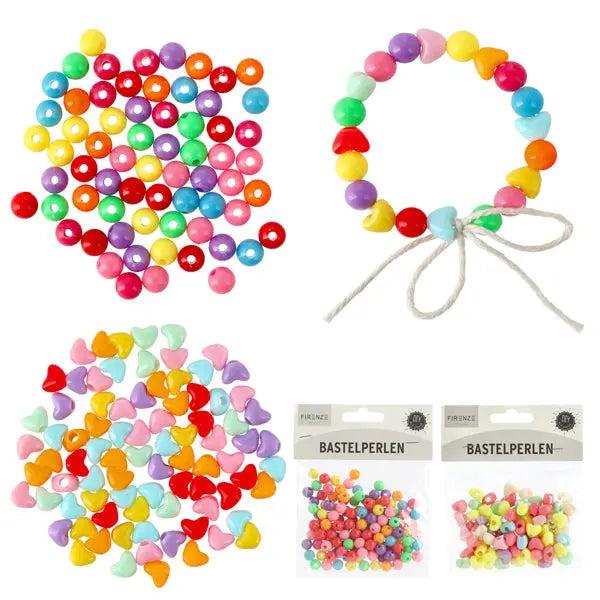 Bunte Bastelperlen, 2er Set, je 30g &ndash; Farbenfroh & Vielseitig