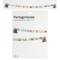 Bunte Girlande Schulanfang, 400cm Länge - Perfekt für Klassenzimmer- und Feierdekorationen