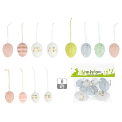 Bunte Oster-Ei Kollektion, 8er-Pack, 4/s: Fröhliche Dekoration für Osternest und Festtagsfeiern