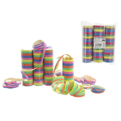 Bunte Party-Luftschlangen - 3er Pack, 18 Rollen, 4 Farben, Deko-Highlight