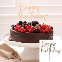 Bunter 'Happy Birthday' Cake Topper, ca. 16 cm - Perfekte Geburtstagsdeko