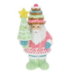 Bunter Candy Weihnachtsmann, Festliche Dekofigur, 14,5 cm Hoch