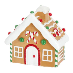 Buntes Candy Lebkuchenhaus, Farbenfrohe Weihnachtsdeko, 11x11 cm