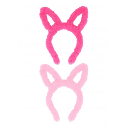 Buntes Kaninchenohren Haarband, 25cm x 19cm, 2 Farben - Kostümzubehör