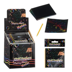 Buntes Kratzpapier-Set, 25 Stück, 8,5x8,5 cm – Kreatives Bastelset