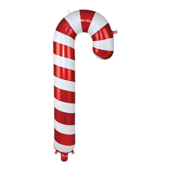 Candy Cane Foil Balloon, Large Festive Decoration, Approx. 80cm Long