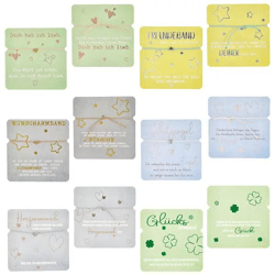 Charmante Grußkarten mit Armband, 6er-Set - Ideales Geschenkset