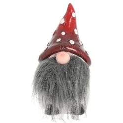 Charmanter Pilz-Wichtel, 13,5 cm hoch – Zauberhafte Deko-Figur für Garten und Zuhause