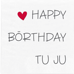 Cheerful Birthday Napkins, Comical, Set of 20 - Festive Party Napkins for Celebrations and Events