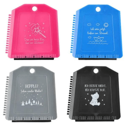 Cleverer Frostkämpfer: Eisfreier Eiskratzer, Witzige Sprüche, 4s, ca. 12x12cm