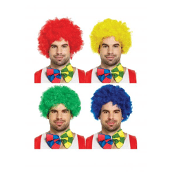 Clown Perücke in 4 Farben, 120G – Buntes Kostümzubehör für Fasching & Karneval