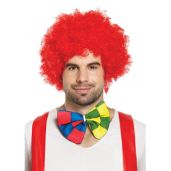 Clown Perücke Rot 120G - Lebendige Farbe, Hochwertige Kostümperücke