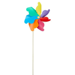 Colorful XL Wind Spinner, Basic Design, Approx. 40cm Diameter/110cm Height - Outdoor Decoration