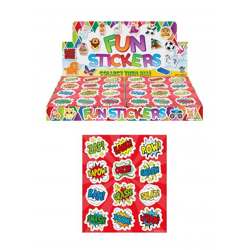 Comic-Aufkleber-Set, 12-teilig, 10 x 11,5 cm – Bunte Aufkleber für Sammelalben und Bastelprojekte