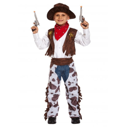 Cowboy-Kostüm für Kinder, mittelgroße Verkleidung, Alter 7–9 Jahre