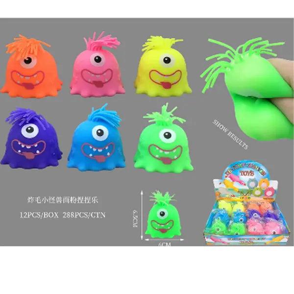 Dehnbare Anti-Stress Monster, 6er Set, ca. 7cm Lang - Stressabbau Spielzeug