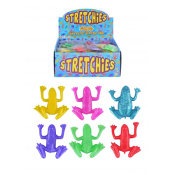 Dehnbare Froschfiguren, 4-4,5 cm, 4 Designs in 6 Farben - Lustiges Stretch-Toys