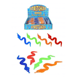 Dehnbare Klebrige Schlange, 28 cm, 4 verschiedene Farben - Lustiges Dehnspielzeug für Kinder