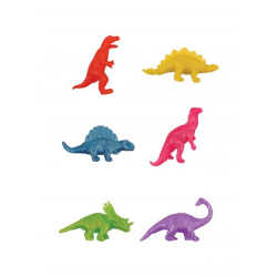 Dehnbarer Dinosaurier-Spielzeugset – 6 Sorten, 6 Farben, 6–7 cm