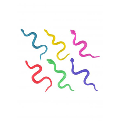 Dehnbarer Spielzeug-Schleim, 20cm, 6 verschiedene Farben, Packung mit 6 Stück