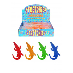 Dehnbares Klebriges Krokodil, 22 cm, 4 verschiedene Farben - Lustiges Dehnspielzeug für Kinder