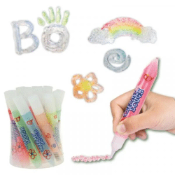 Deko 3D Gelstifte, 20er Dose mit Glitzer