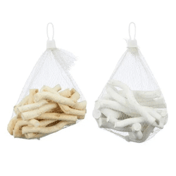 Deko-Holzset in Weiß & Natur, 2 Stück, ca. 200g