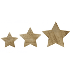 Deko Stern Natural Xmas - M, 12cm - Rustikales Weihnachtsornament