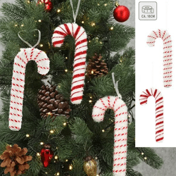 Deko-Zuckerstangen zum Hängen - Set von 2, 18cm Höhe - Weihnachtsschmuck