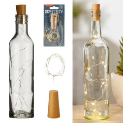 Dekorative LED-Flaschenlichter, 20 Birnen, ca. 195cmL - Stimmungsvolle Beleuchtung für jeden Anlass