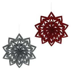 Dekorativer Filzstern-Hänger, Serie 8/s, ca. 40cm Durchmesser | Stilvolles Wand- und Fensterdekor