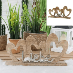 Dekorativer Schriftzug 'Liebe' auf Sockel, ca. 40cm Länge - Romantische Deko