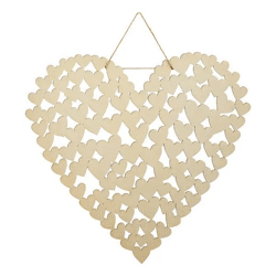 Dekoratives Großes Herz zum Hängen, 47x44 cm - Eleganter Wand- und Fensterschmuck