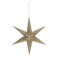 Deluxe Taupe Papierstern zum Hängen, Groß, Ca. 40cm Durchmesser