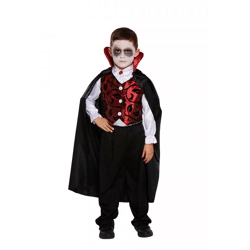 Deluxe-Vampir-Kostüm für Kinder, mittelgroß (7–9 Jahre) – exklusives Halloween-Outfit