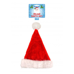 Deluxe Weihnachtsmann-Hütte für Erwachsene, 29 cm x 42 cm, festliche Kopfbedeckung