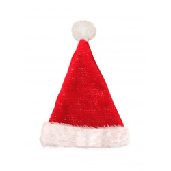 Deluxe Weihnachtsmann-Hütte, Plüsch mit Glitzer, 29 cm x 42 cm, für Erwachsene